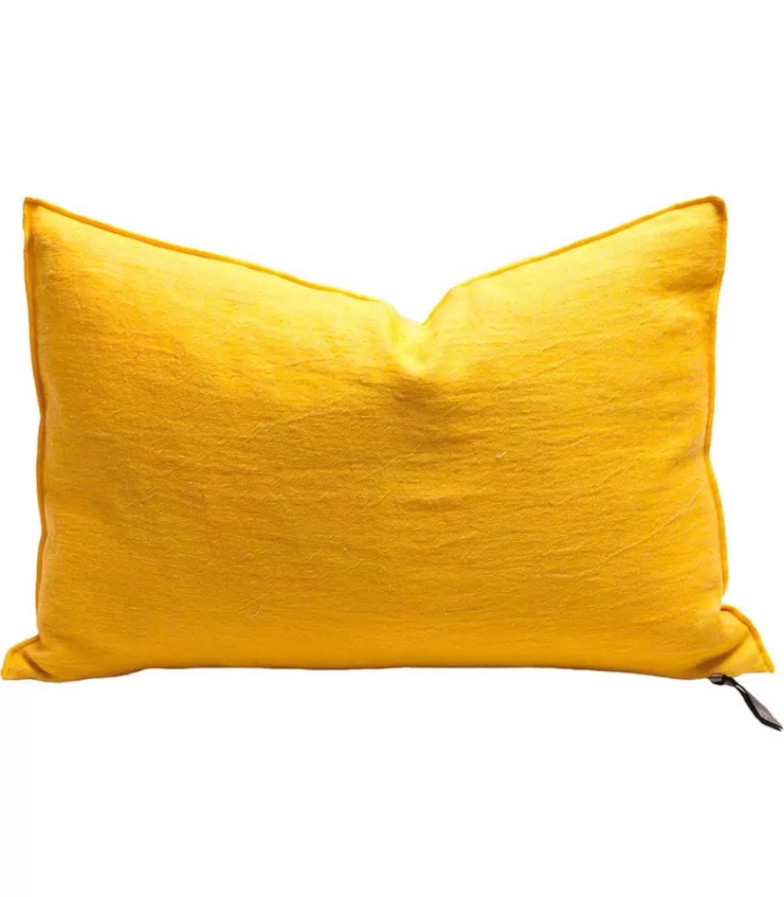 Maison de Vacances Coussin Lin Lave Froisse 60 X 90 Cm Tournesol