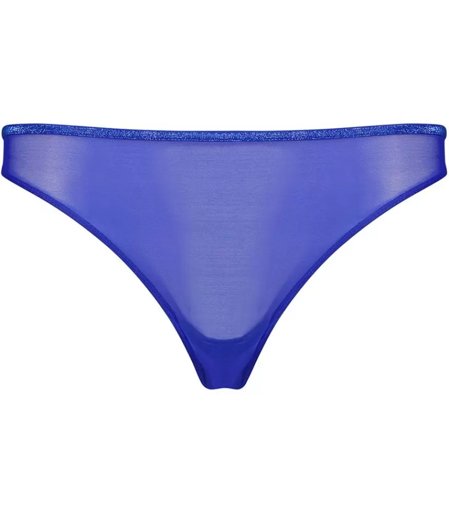 Femme La Nouvelle Culotte Bresilienne Georgia Blue Mesh