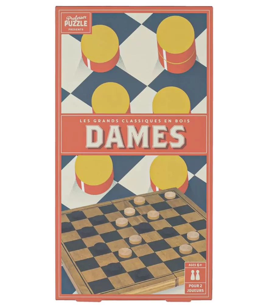 Wilson Jeux Dames En Bois Professor Puzzle