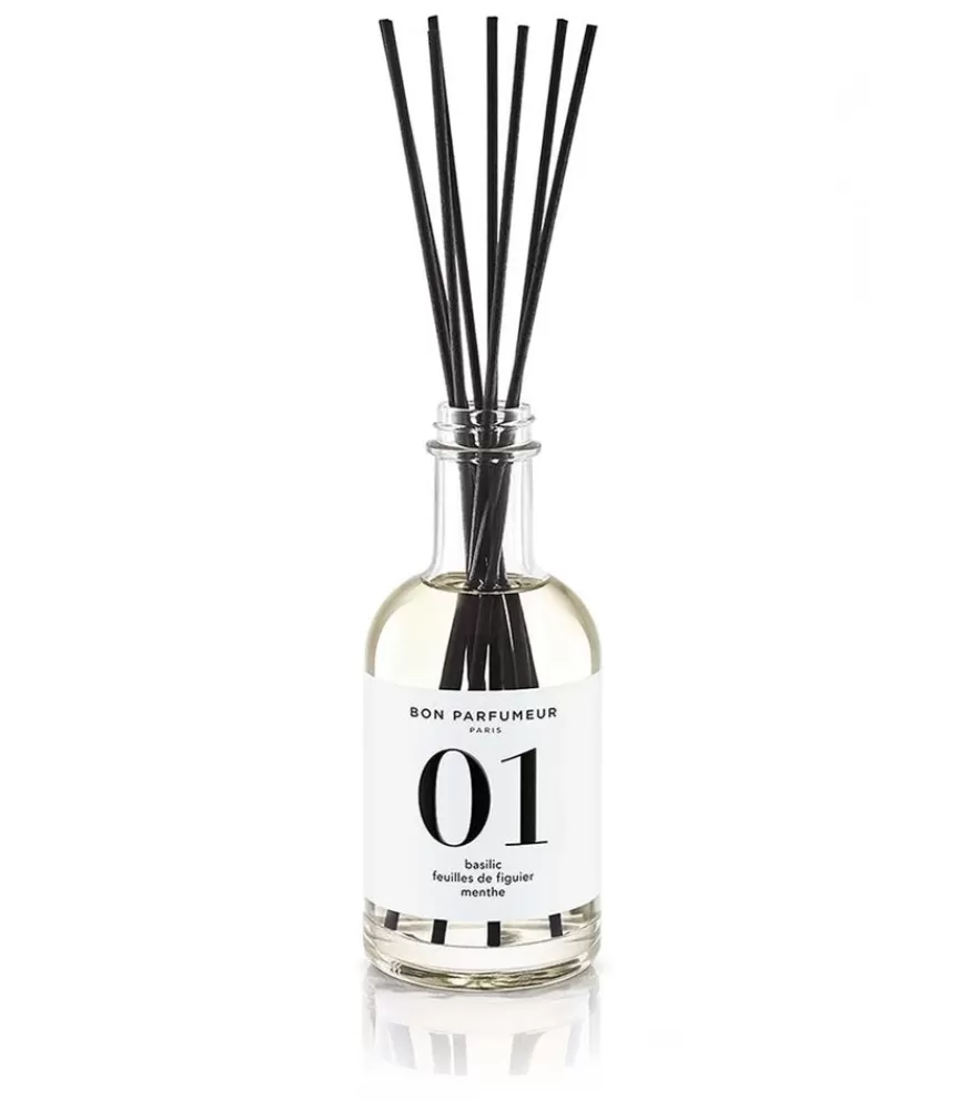 Bon Parfumeur Diffuseur De Parfum D'intérieur 01 Basilic, Feuilles De Figuier Et Menthe 200 Ml