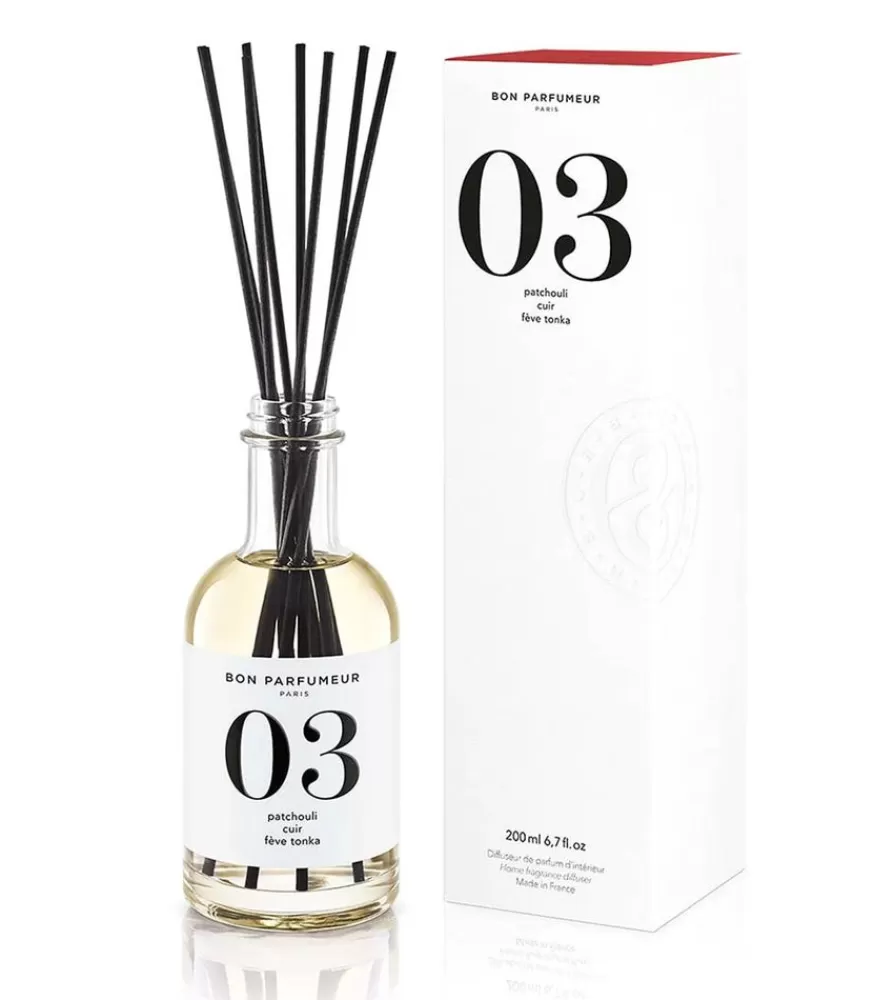 Bon Parfumeur Diffuseur De Parfum D'intérieur 03 Patchouli, Cuir Et Feve Tonka 200 Ml