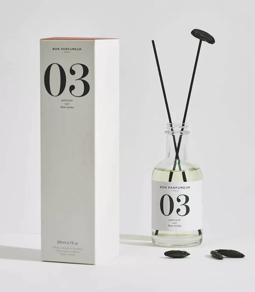 Bon Parfumeur Diffuseur De Parfum D'intérieur 03 Patchouli, Cuir Et Feve Tonka 200 Ml