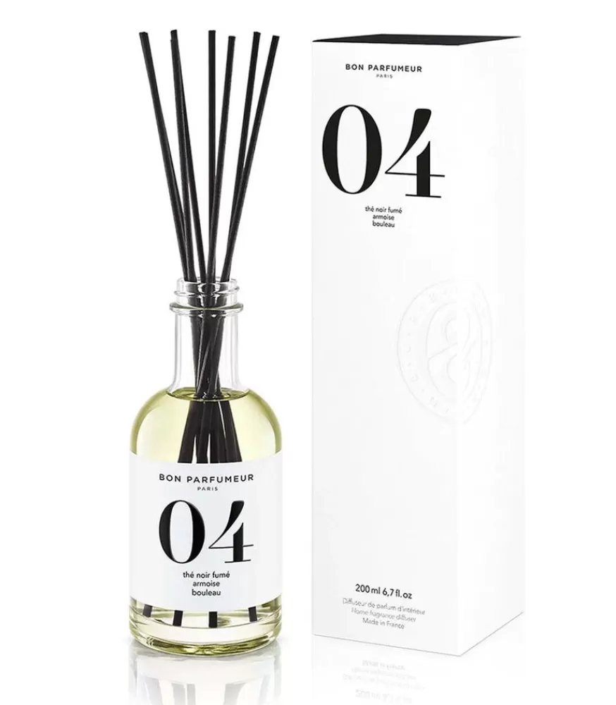 Bon Parfumeur Diffuseur De Parfum D'intérieur 04 The Noir Fume, Armoise Et Bouleau 200 Ml