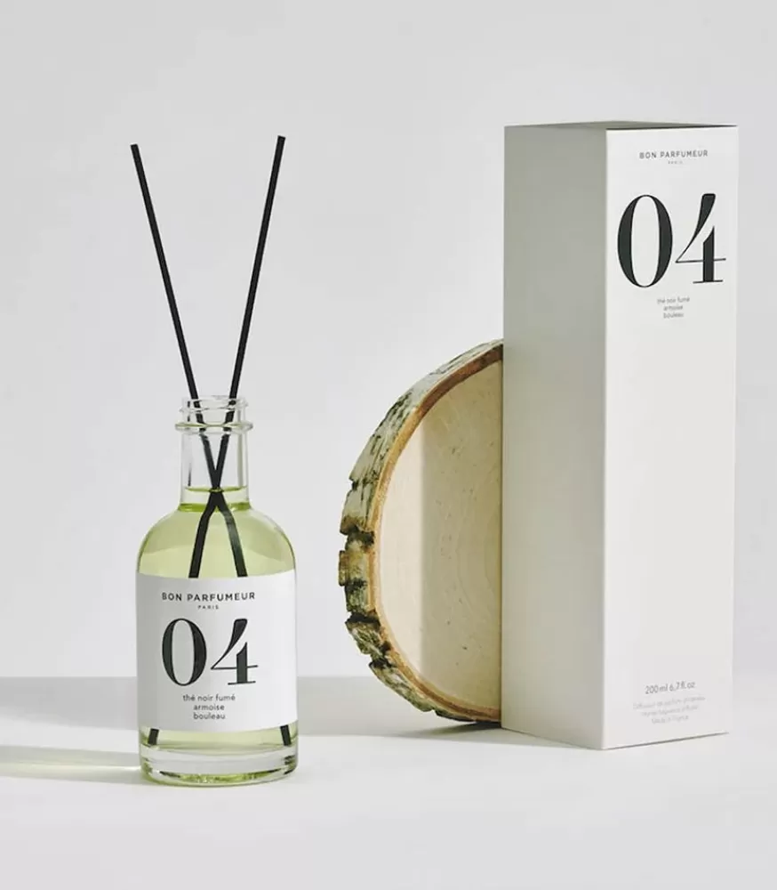 Bon Parfumeur Diffuseur De Parfum D'intérieur 04 The Noir Fume, Armoise Et Bouleau 200 Ml