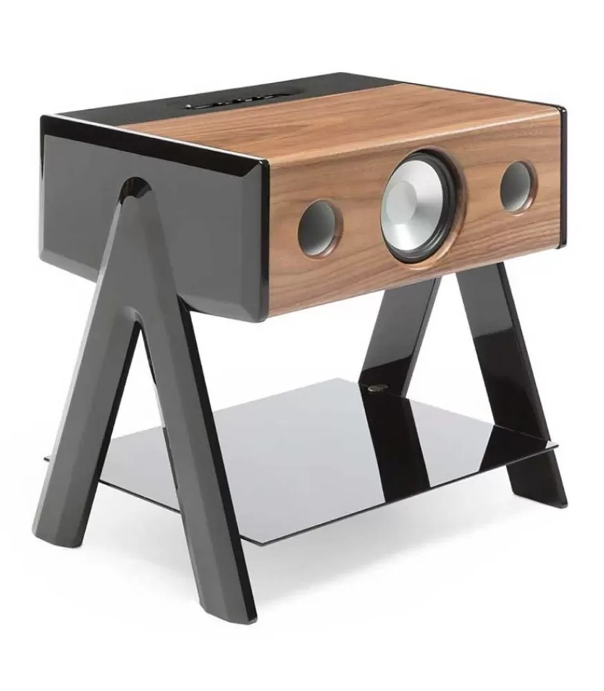 La Boite Concept Enceinte Haute-Fidelite Cube Woody Noyer