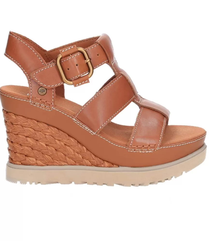 Femme UGG® Espadrilles Compensees Abbot Strap Cognac