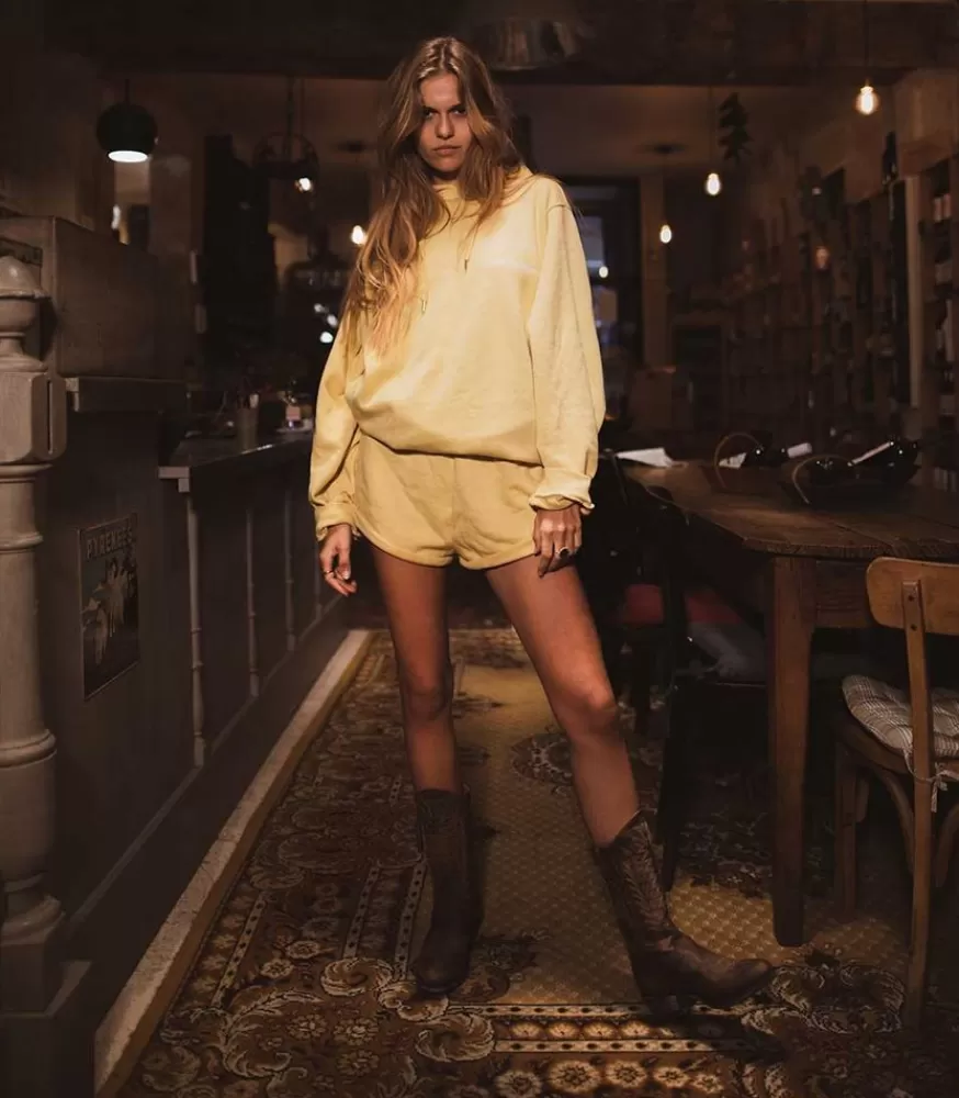 Femme Ragdoll LA Hoodie Super Oversized Soft Yellow X Jane De Boy