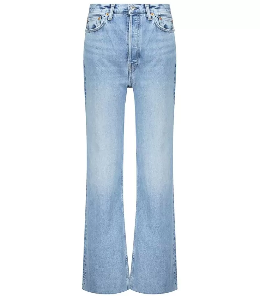 Femme RE/DONE Jean 70S Ultra High Rise Wide Leg Denim Clair