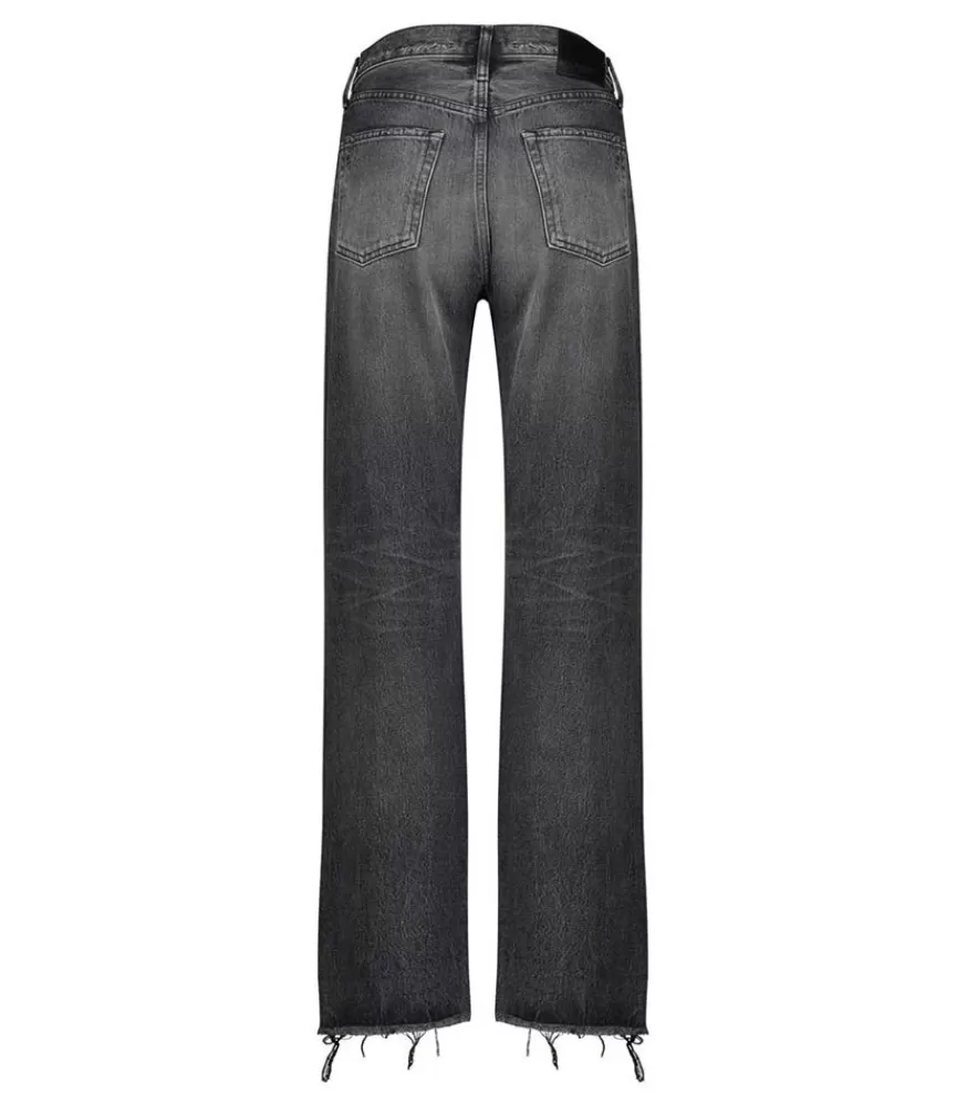 Femme Moussy Vintage Jean Ashleys Wide Straight Noir