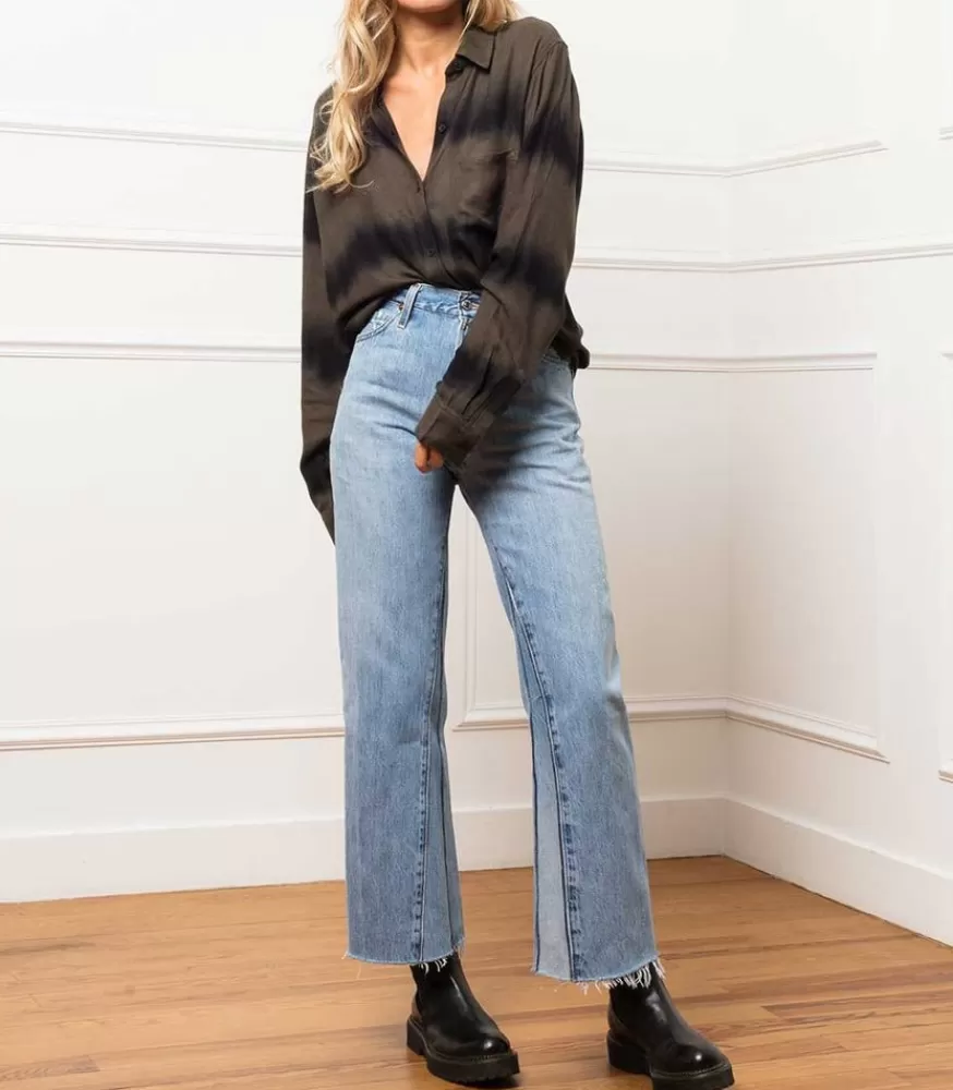 Femme RE/DONE Jean Flare Crop Taille Haute Levi'S