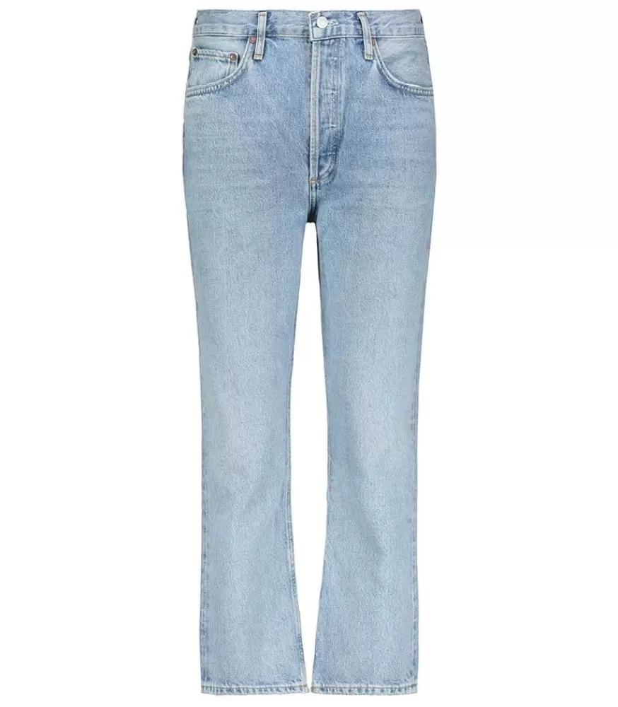 Femme AGOLDE Jean High Rise Cropped Riley Dimension