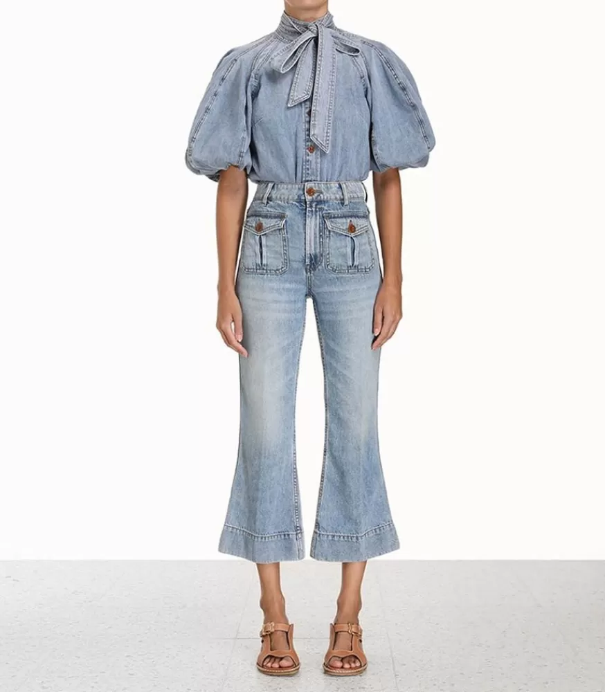 Femme Zimmermann Jean Raie Cropped Flare