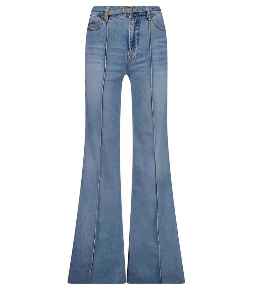 Femme Zimmermann Jean Wide Leg Bleu Poseidon