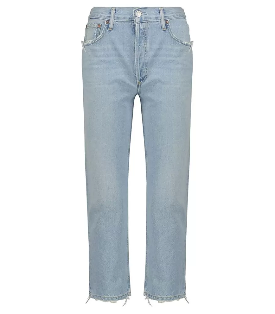 Femme AGOLDE Jeans Riley High Rise Straight Crop Reputation