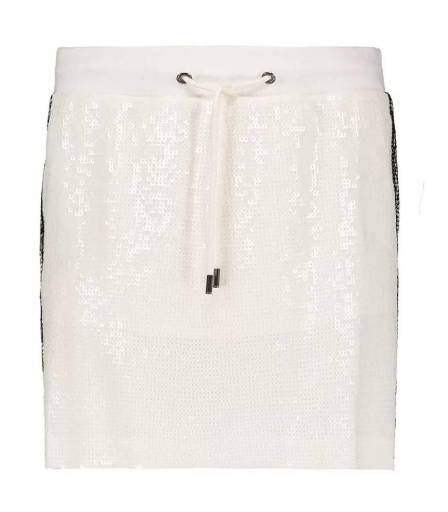 Femme Alberta Ferretti Jupe A Sequins Blancs