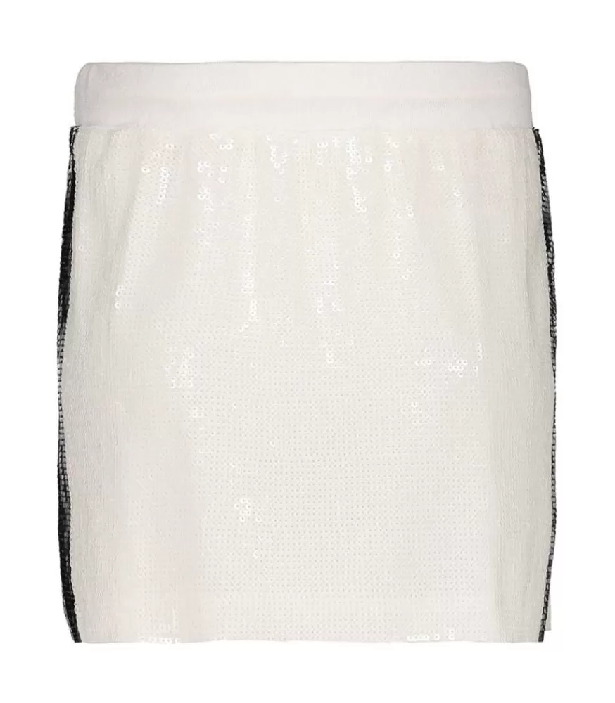 Femme Alberta Ferretti Jupe A Sequins Blancs