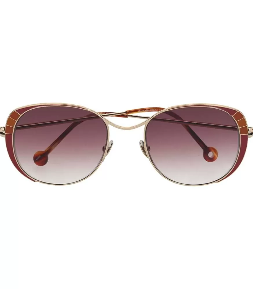 Femme Nathalie Blanc Lunettes De Soleil Anaelle Paprika