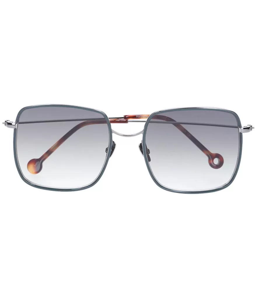 Femme Nathalie Blanc Lunettes De Soleil Josephine Ruthenium / Kaki