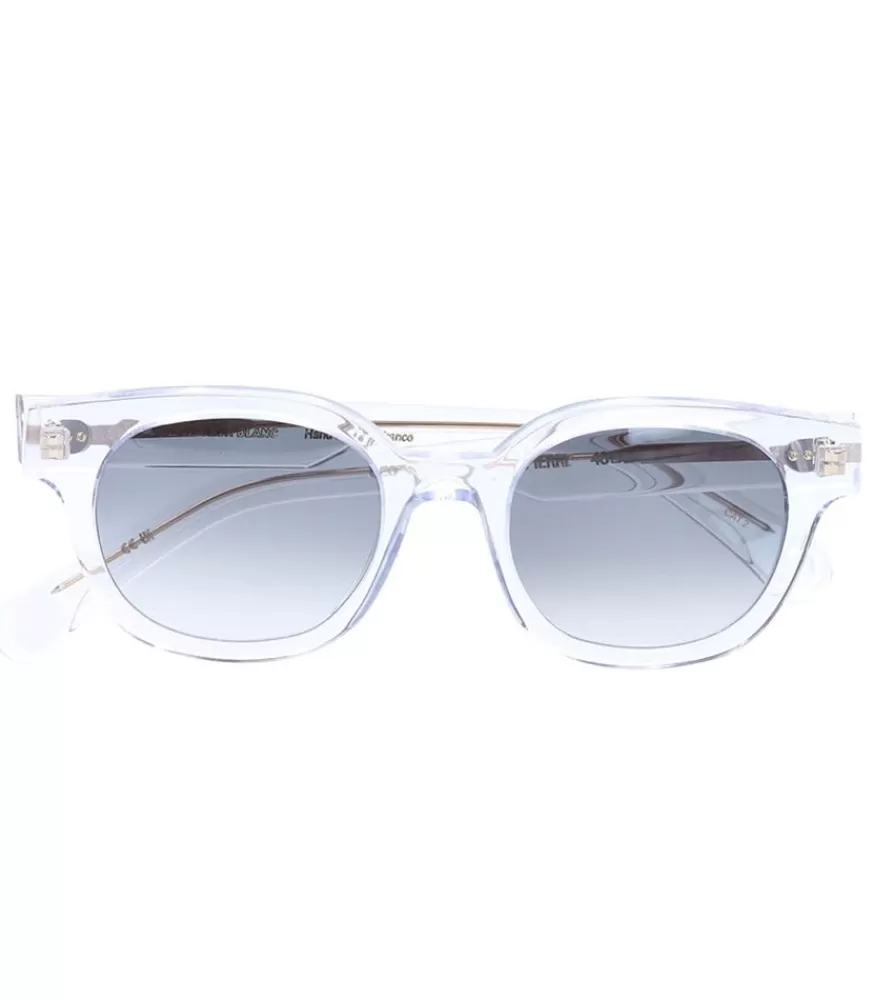 Femme Nathalie Blanc Lunettes De Soleil Pierre Cristal