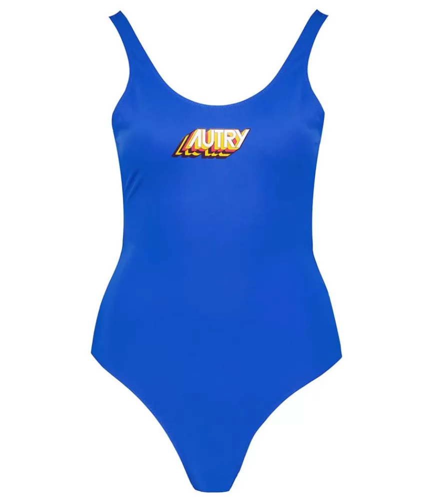 Femme Autry Maillot De Bain Une Piece Aerobic Tinto Blue