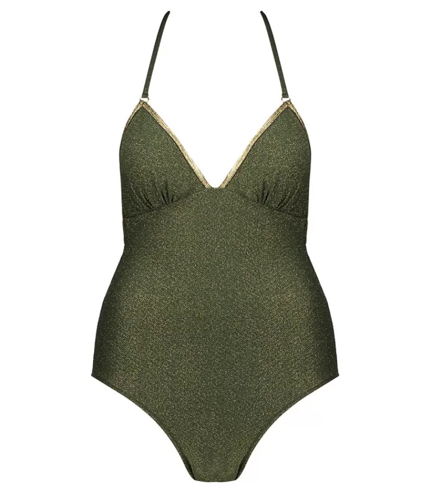 Femme La Nouvelle Maillot De Bain Une Piece Gilda Kaki