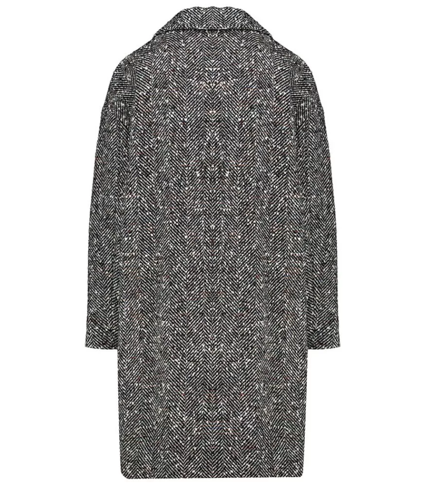 Femme Mii Manteau Milou Bretagne Chevron Black