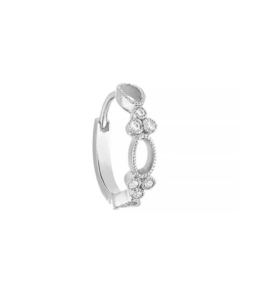 Femme Stone Paris Mini Creole Volupte Or Blanc