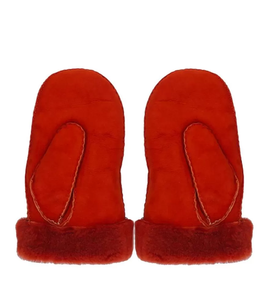 Femme Isabel Marant Moufles En Cuir Suede Mulfi Burnt Orange