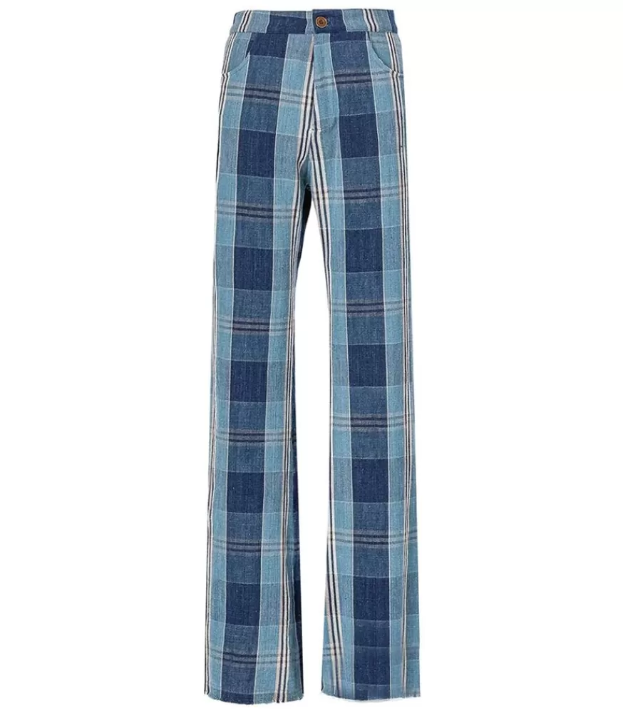 Femme Alix of Bohemia Pantalon Bunny Sky Plaid