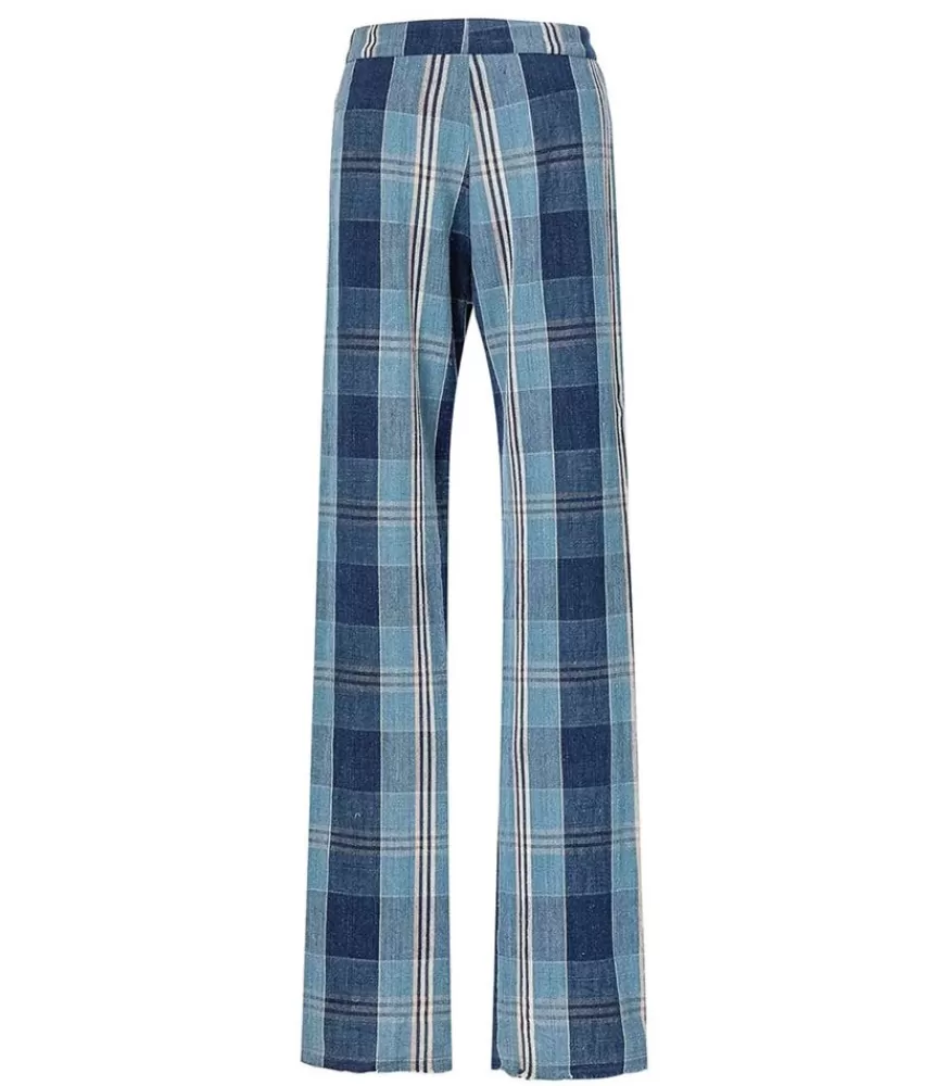 Femme Alix of Bohemia Pantalon Bunny Sky Plaid