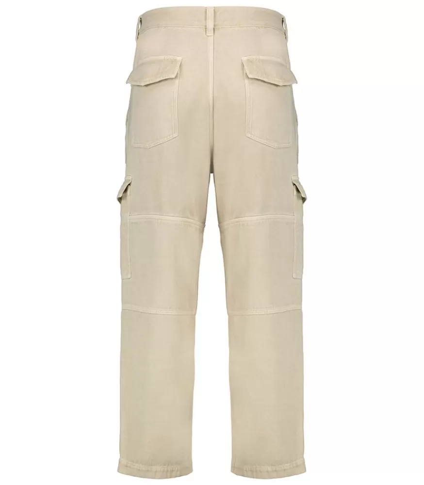 Homme Marant Pantalon Cargo Homme En Denim Terence Ecru