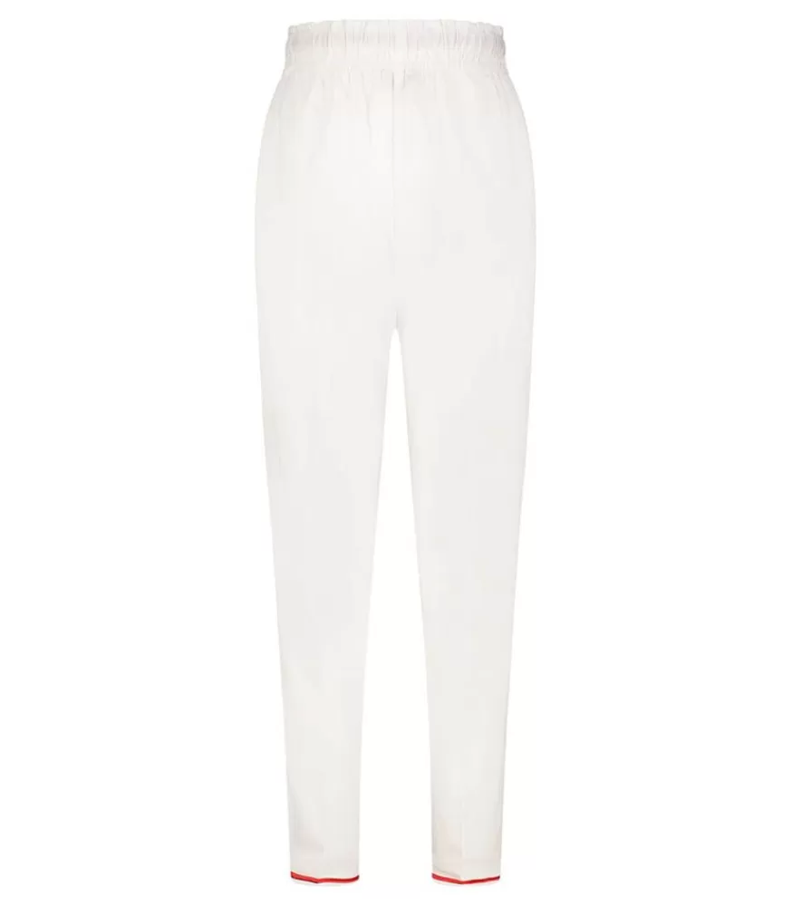 Femme Forte Forte Pantalon Contemporary Popeline Blanc