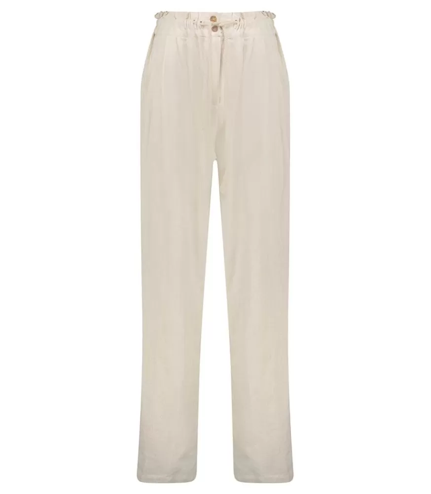 Femme Maison Saint Julien Pantalon Cuba Libre Lin Naturel