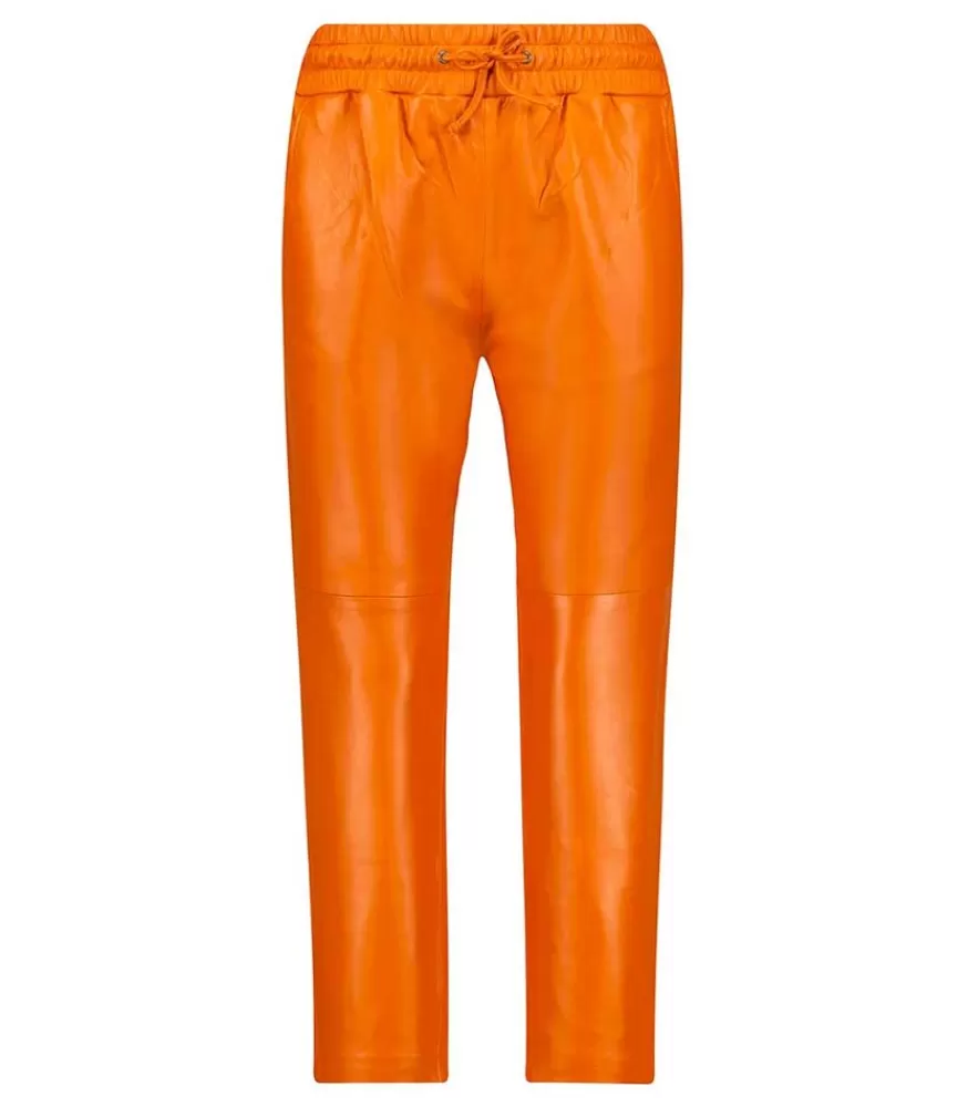 Femme Jane de Boy Pantalon En Cuir Orange