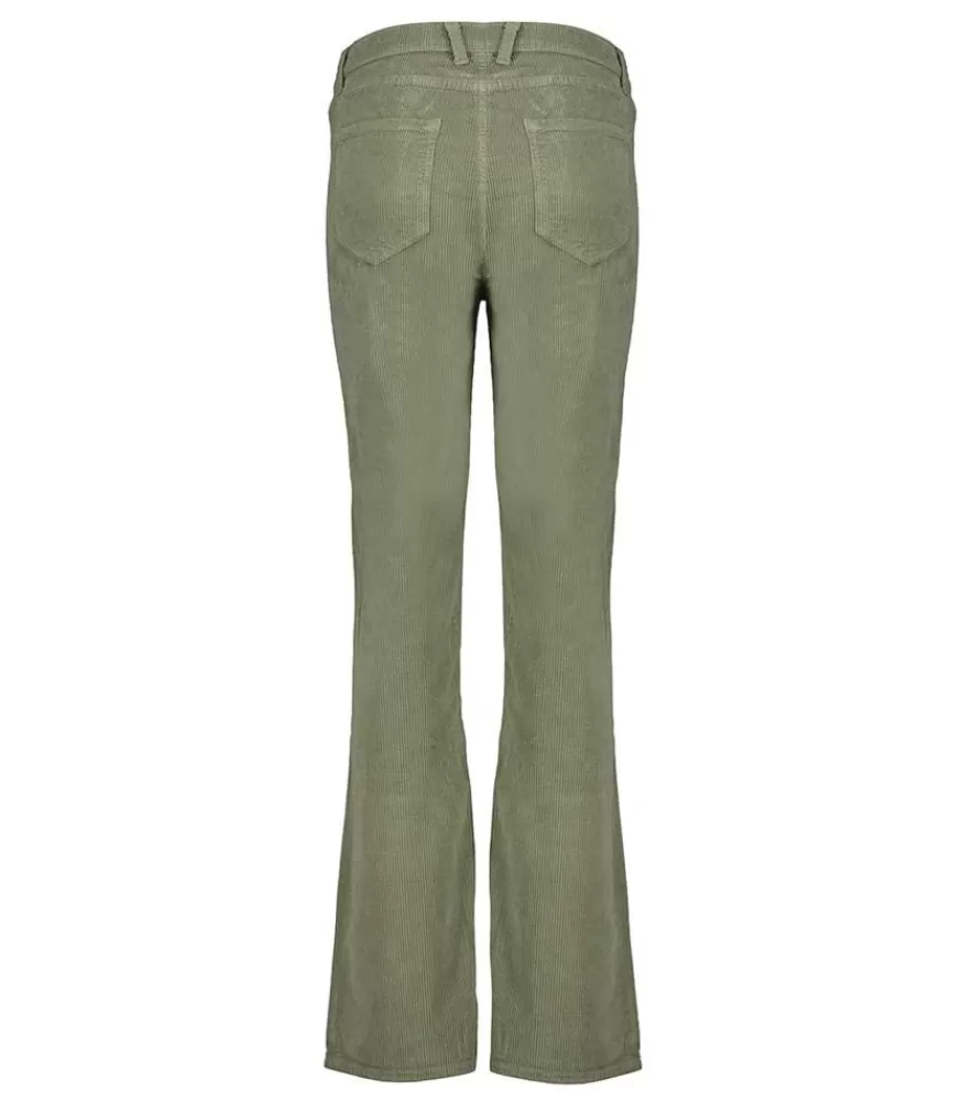 Femme Jane de Boy Pantalon En Velours Cotele Dylan Green Smoke