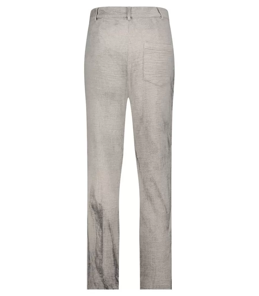 Homme Daub Pantalon Homme Front Pockets Hand Dyed Gris