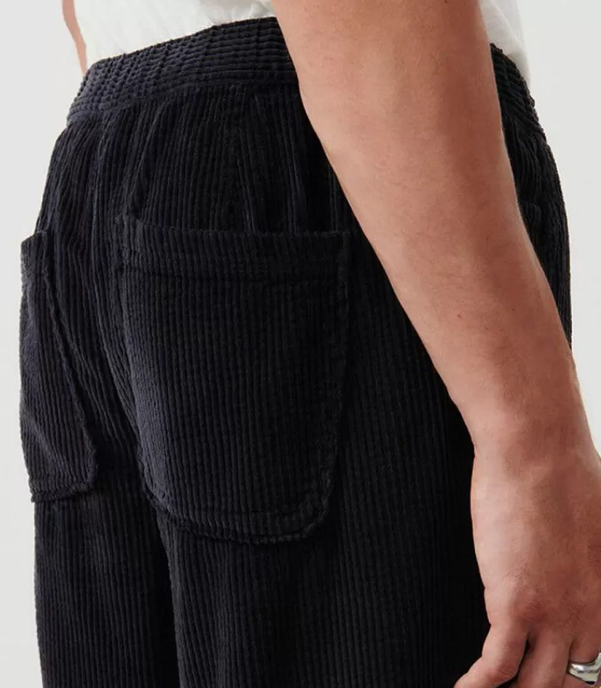 Homme American Vintage Pantalon Homme Padow Velours Cotele Carbone Vintage