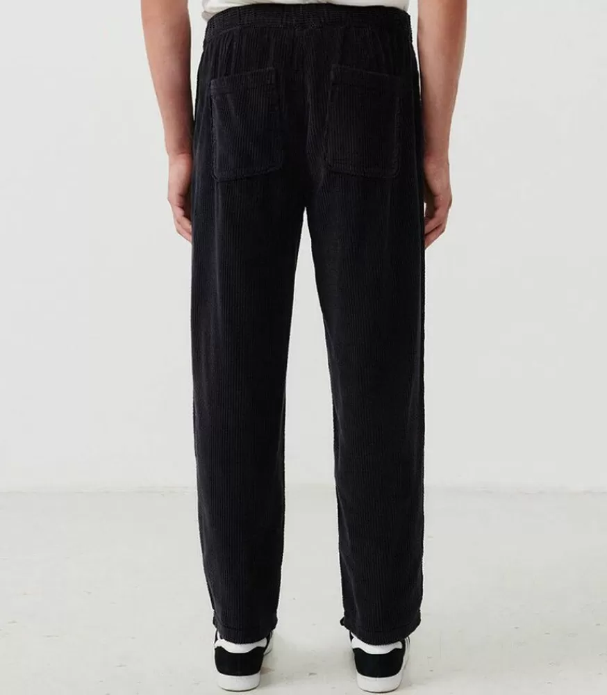Homme American Vintage Pantalon Homme Padow Velours Cotele Carbone Vintage