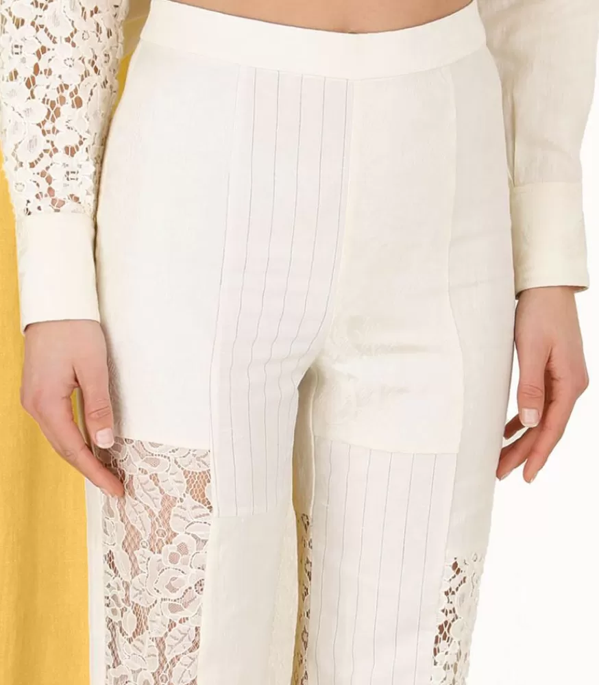 Femme Zimmermann Pantalon Luminosity Patch Creme