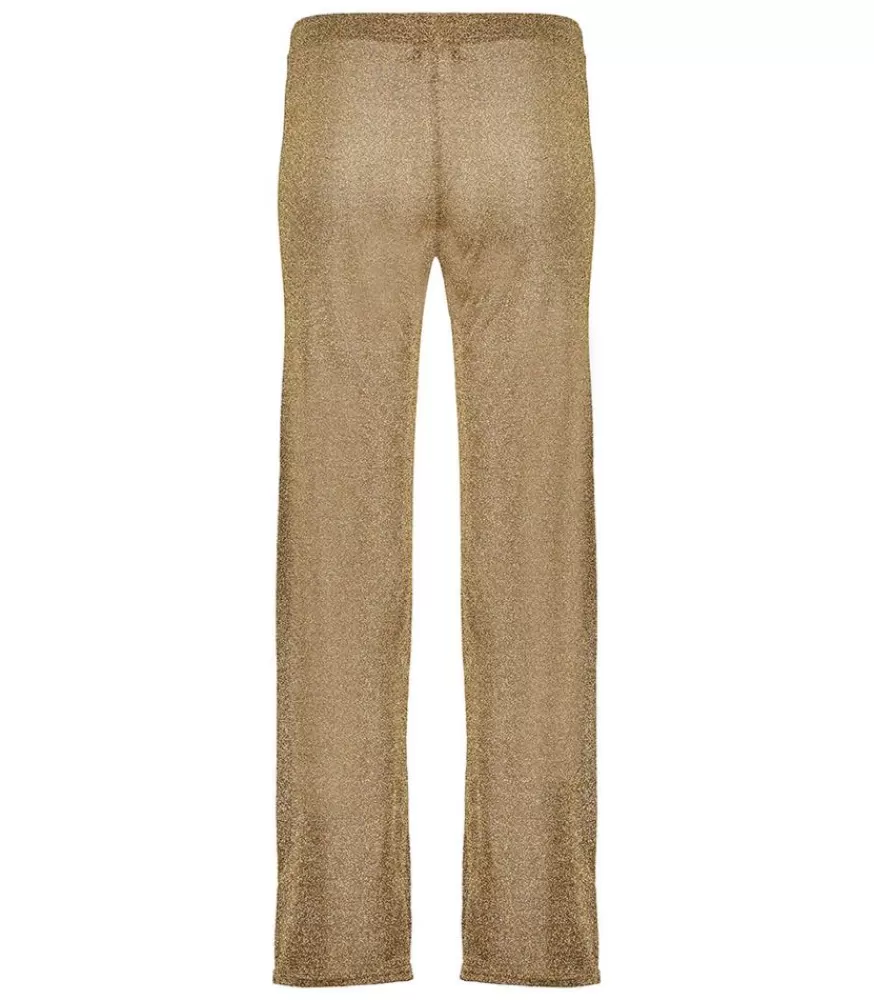 Femme GOLDA Pantalon Lurex Large Gold