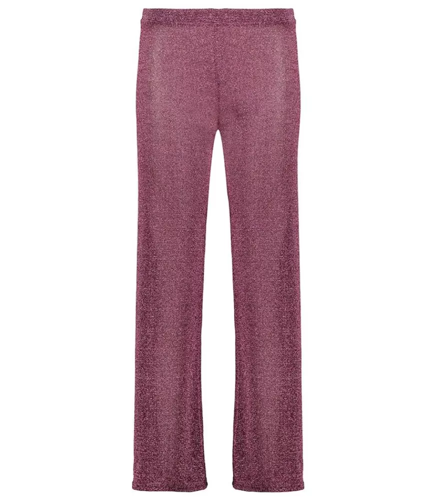 Femme GOLDA Pantalon Lurex Large Pink