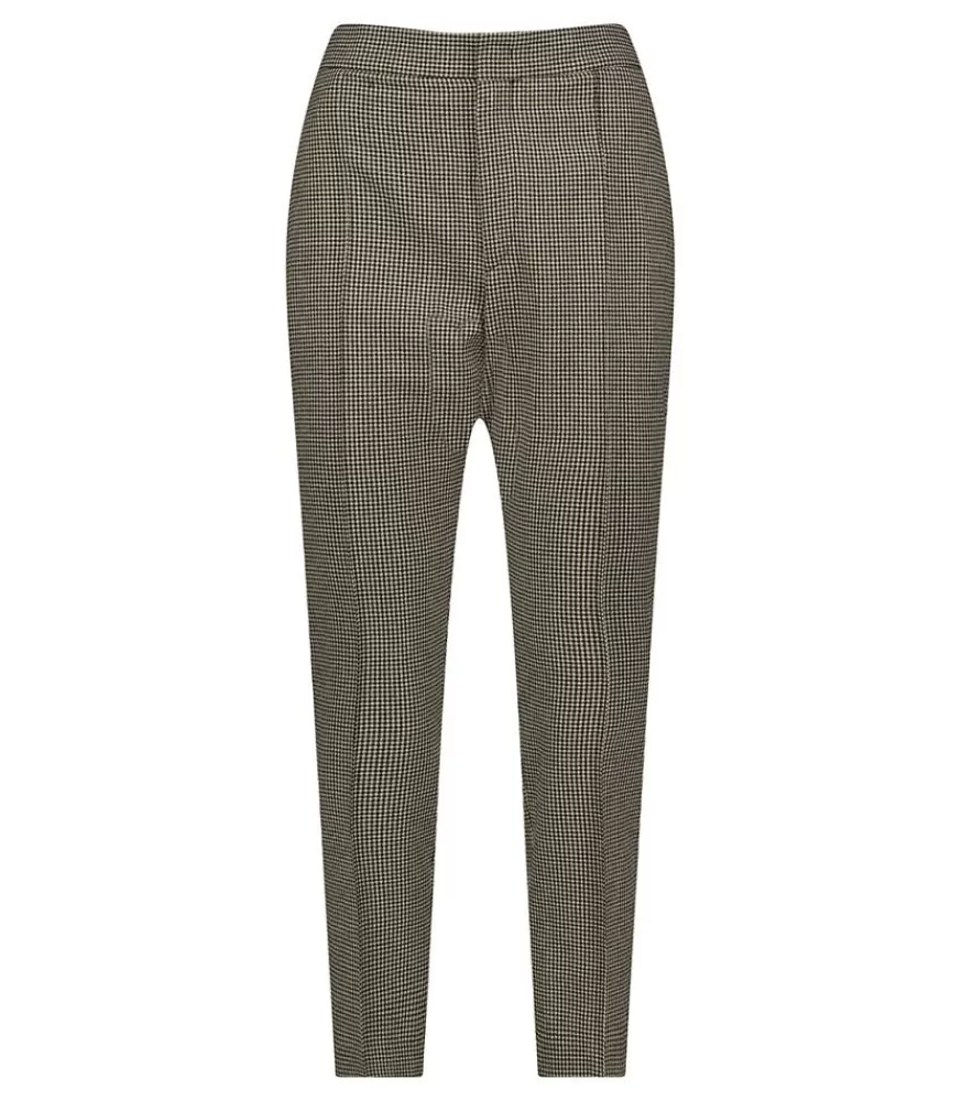 Femme Isabel Marant Pantalon Siorilan Vichy Noir & Blanc