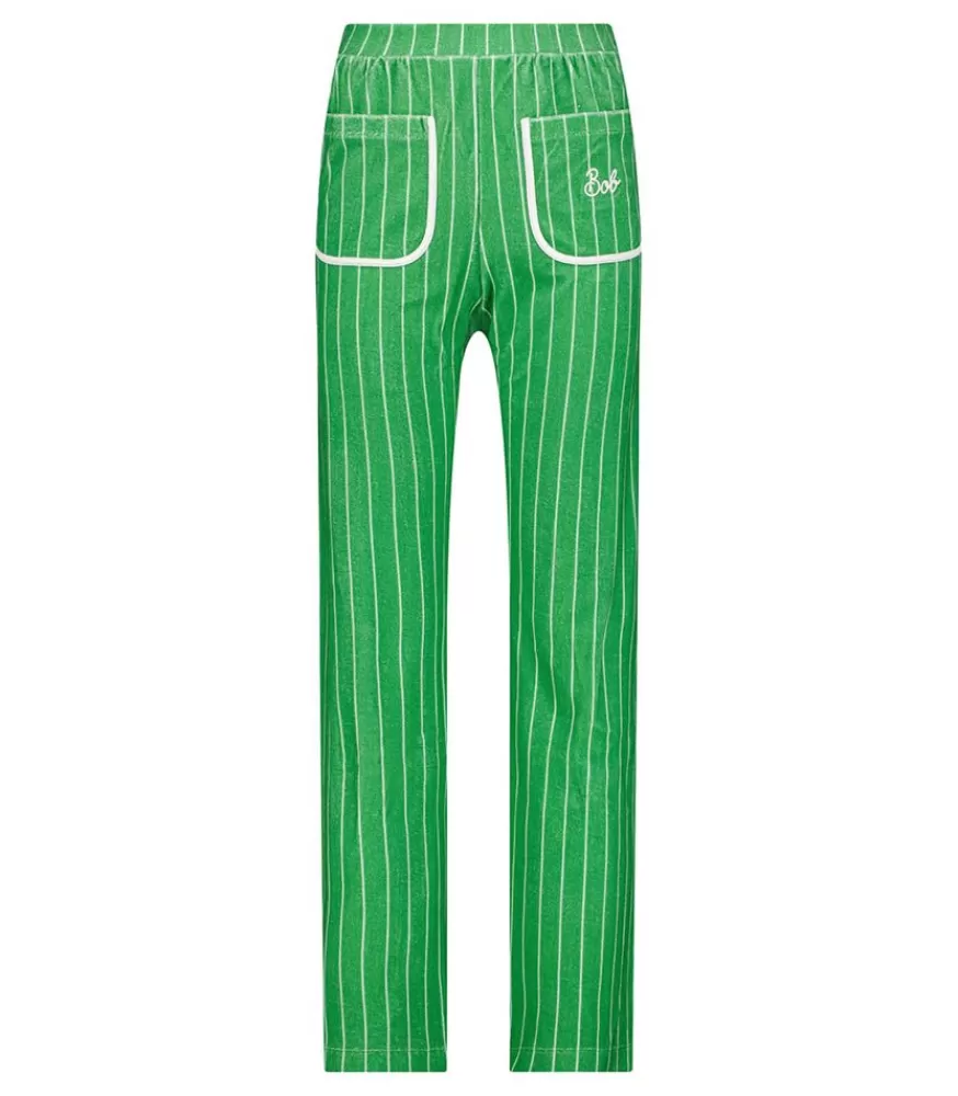 Femme Welcome Bob Pantalon Sofia Green Garden Stripes