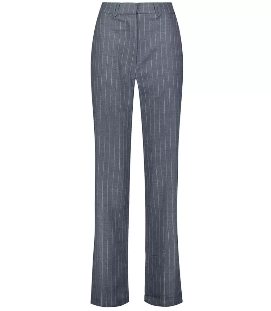 Femme Anine Bing Pantalon Tailleur Drew Grey Pinstripe