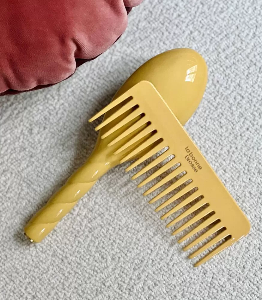 Femme La Bonne Brosse Peigne Demelant Jaune Safran