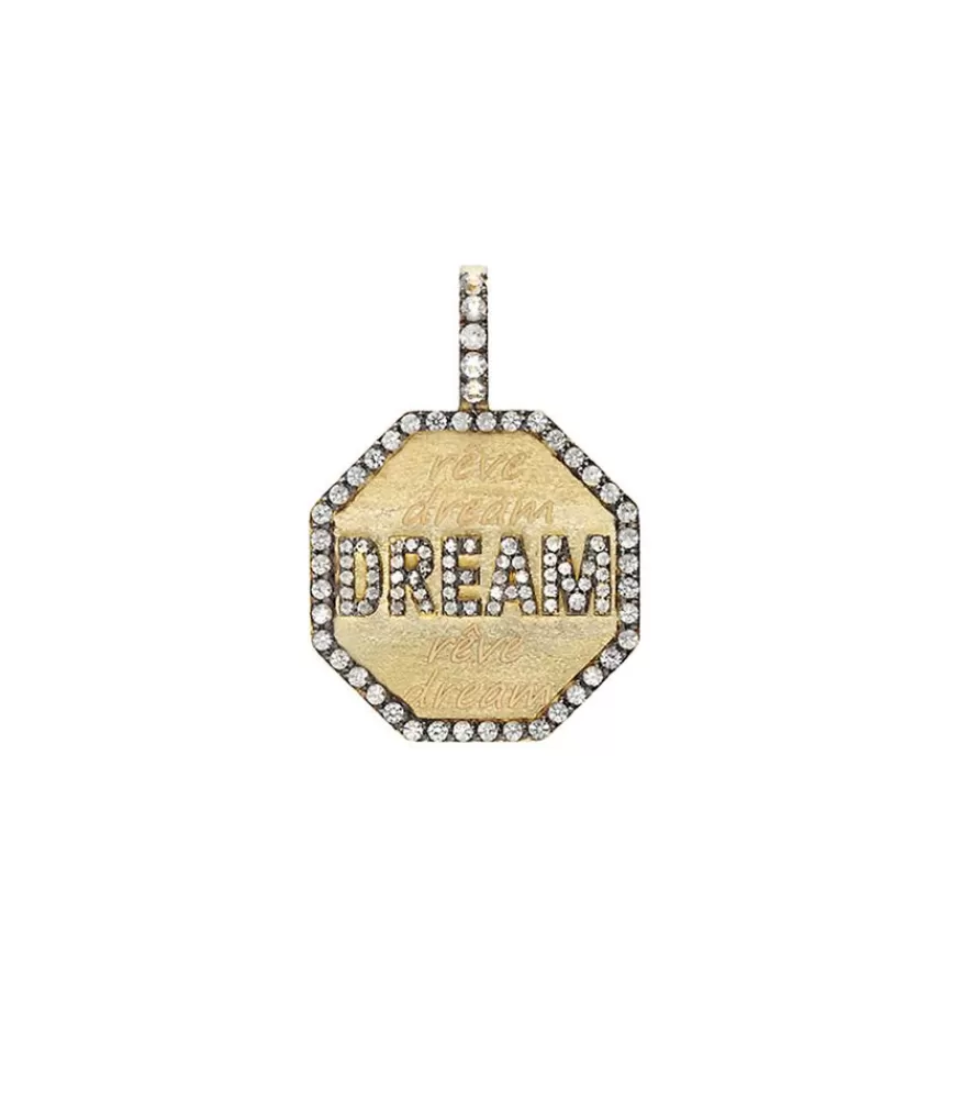 Femme Feidt Paris Pendentif Dream Or Jaune Saphirs Blancs