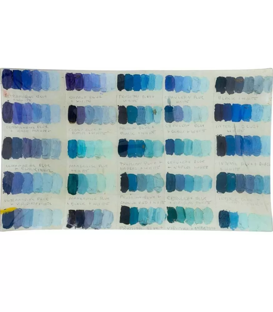 John Derian Plateau De Service "Painter'S Studio" Bleu 35 X 22,3 Cm