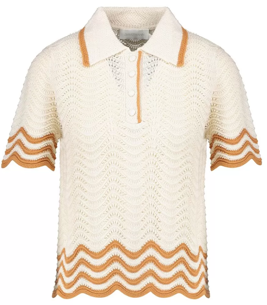 Femme Zimmermann Polo Junie Textured Knit