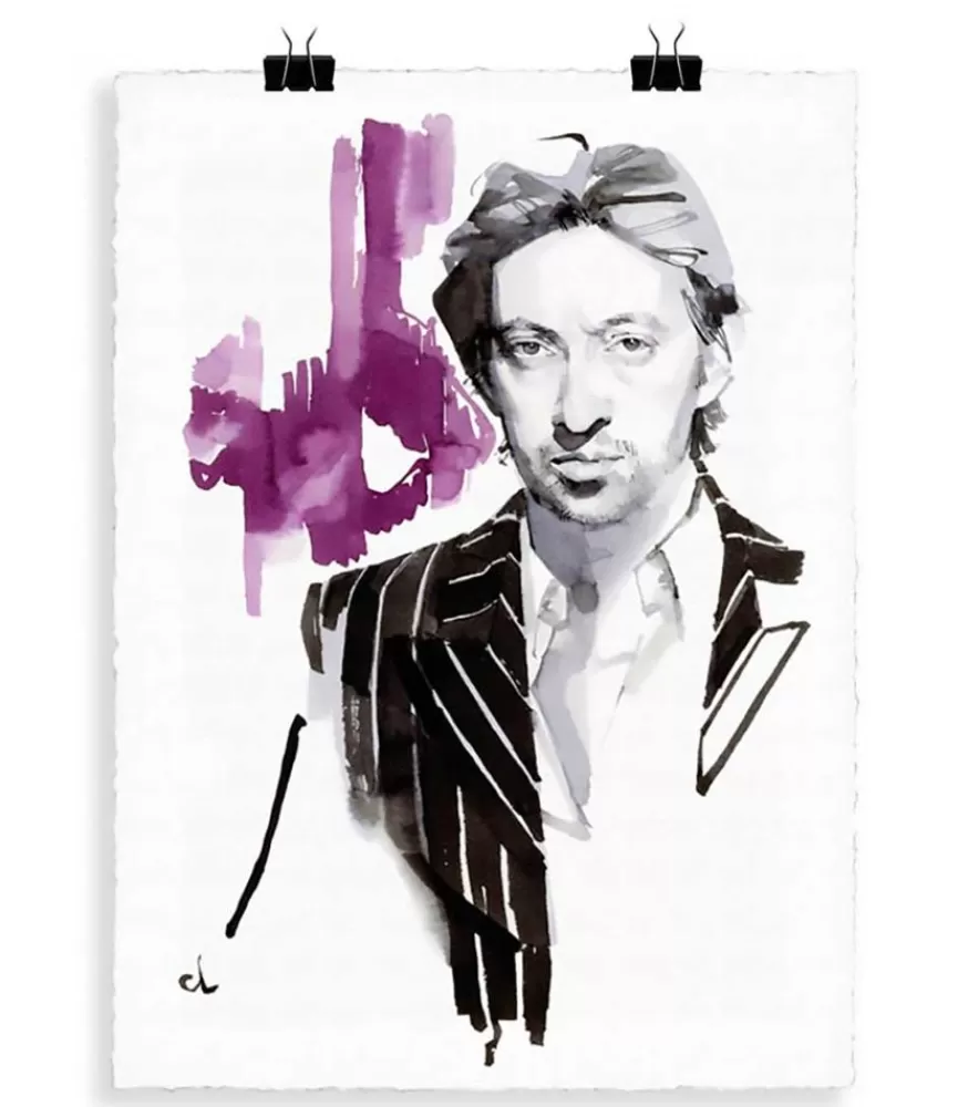 Image Republic Portrait G1 Serge Gainsbourg 56 X 76 Cm