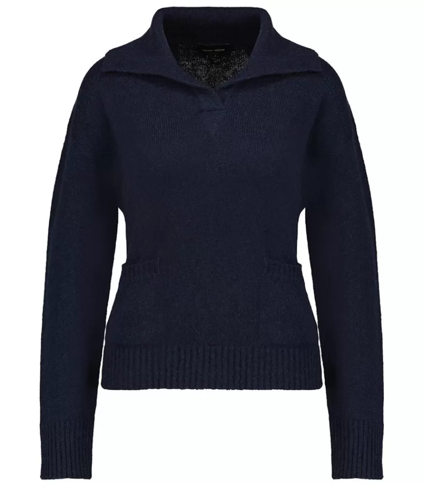 Femme Roberto Collina Pull Avec Poches Navy